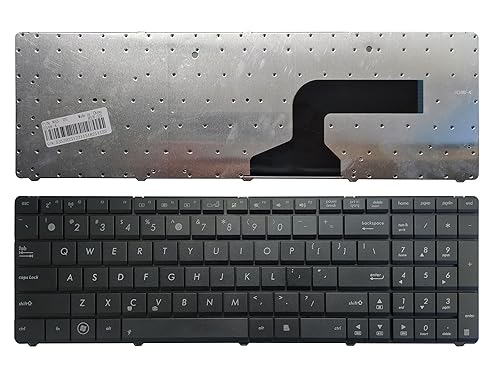YUHUAI New English Replacement Keyboard for Asus Laptops - Wired, 104 Keys, QWERTY, Black, Ergonomic