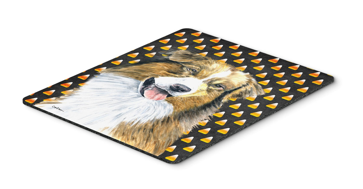 Caroline's Treasures SC9195MP Australian Shepherd Candy Corn Halloween Portrait Mouse Pad, Hot Pad or Trivet for Home Office Gaming Working Computers