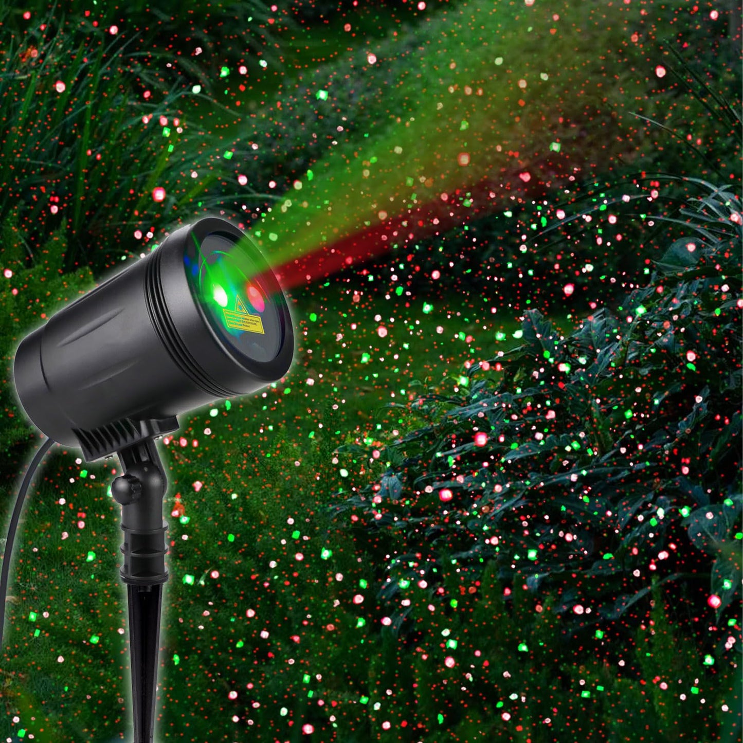 Christmas Projector Lights Outdoor, Christmas Laser Lights Spotlight Red and Green Star Show with Rf Wireless Remote Christmas Decorations for Outdoor