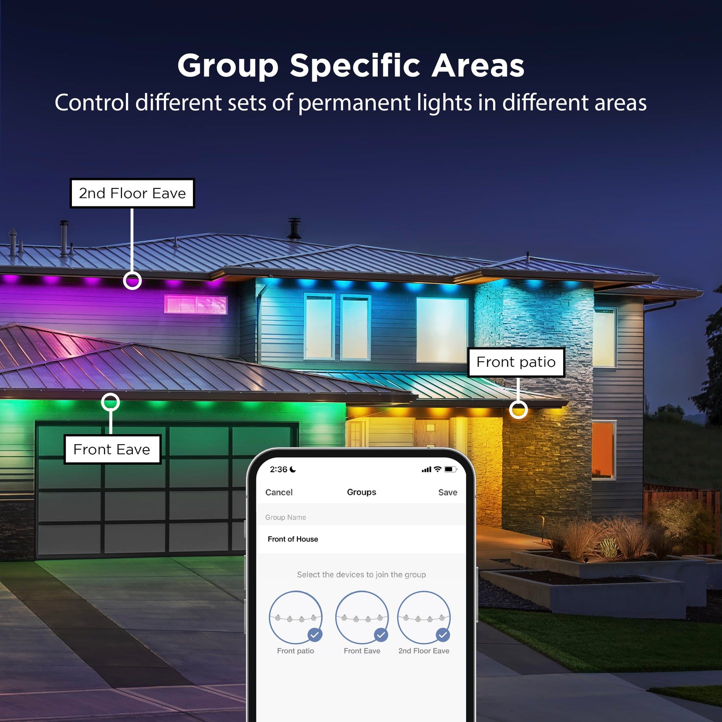 Feit Electric 16FT Extension Only for RGB Smart Permanent Outdoor Lights, Compatible with SL50-36/RGB/AG, Package Does not Include a Controller or