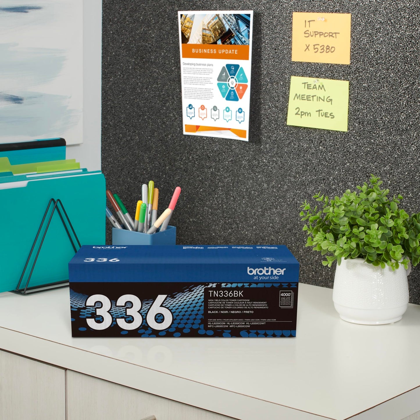 Brother Genuine TN336BK High Yield Black Toner Cartridge