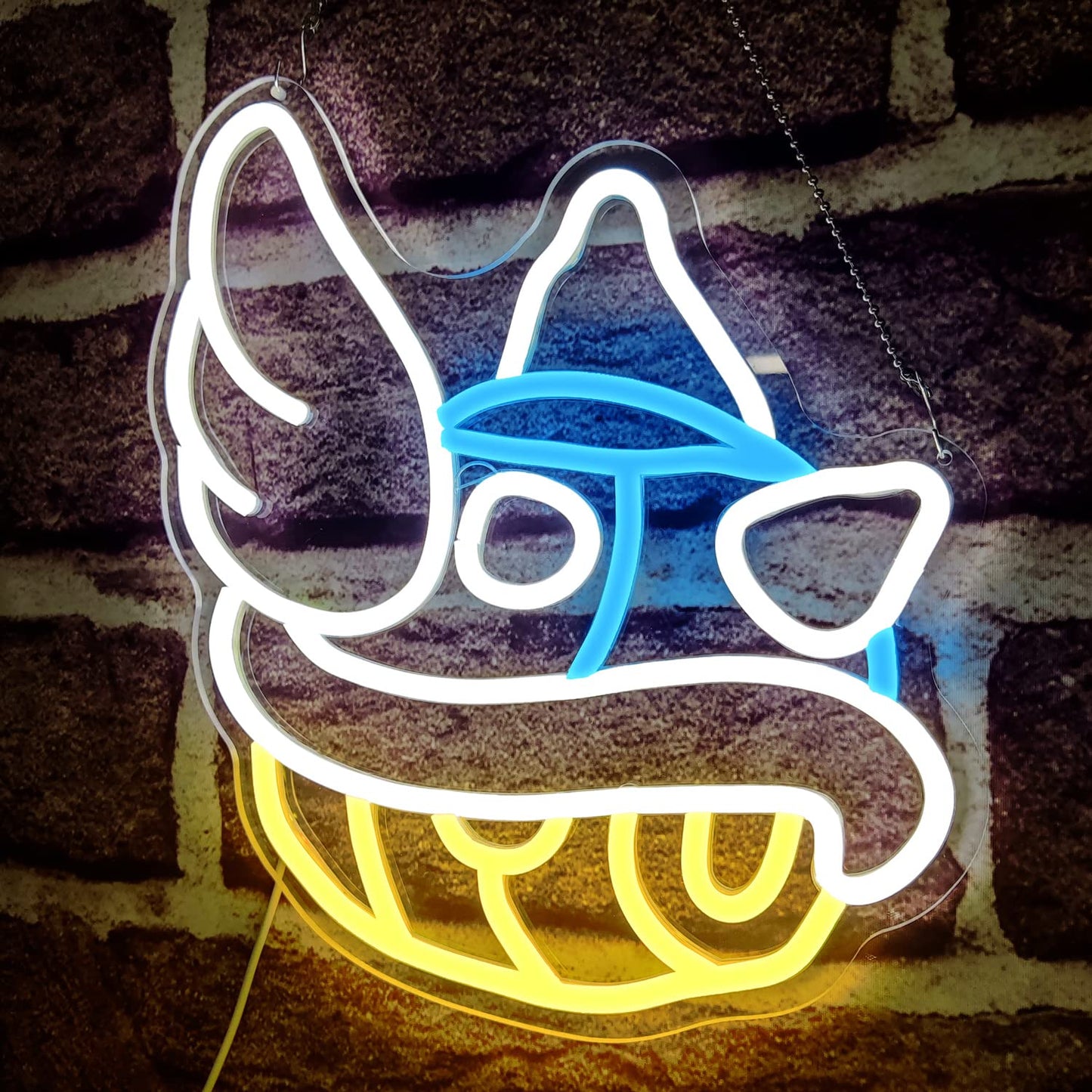 Blue Shell Neon Sign Gaming Neon Sign from Game Room Decor Dimmable Blue Shell Neon Game Decor Lights up Sign for Kids Man Cave Wall Gamer Gifts