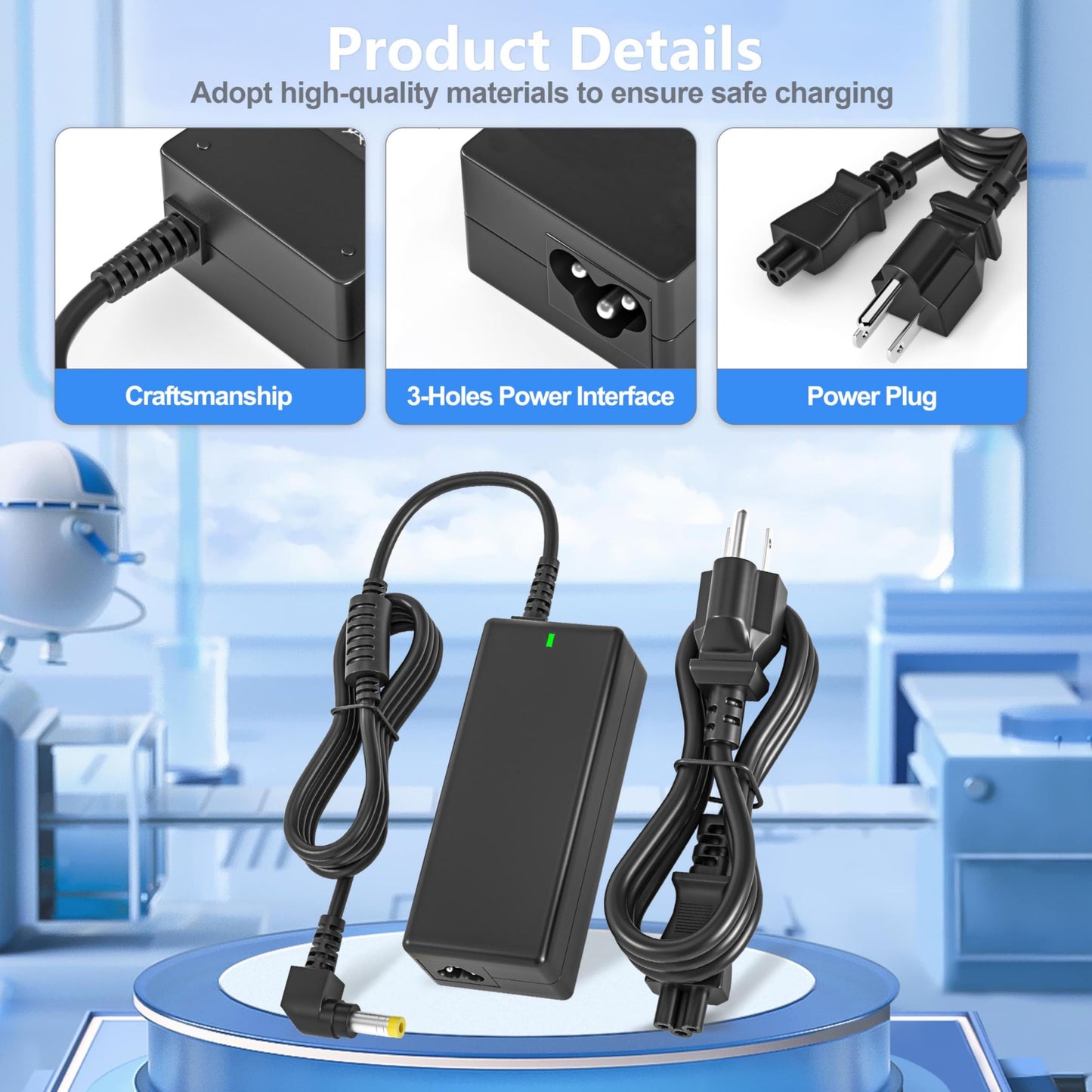 19V Power Adapter Charger Compatible with JBL Xtreme/Xtreme 2/Boombox 1/2/3, Compatible with Harman Kardon Onyx Studio 8/7/6/5/4/3/2/1 Wireless…