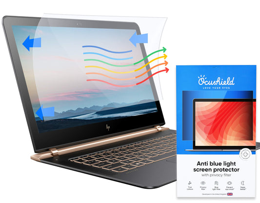 Ocushield 14” (16:9) Premium Anti Blue Light Screen Protector with Privacy Filter for Laptops and Computer Monitors - Anti-Glare - Easy Install