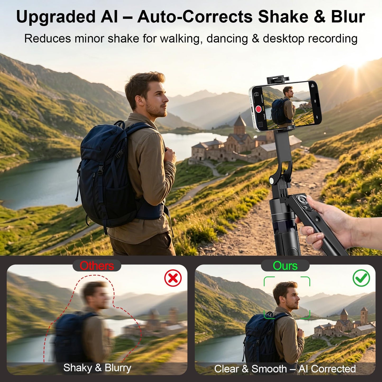 Tripod for iPhone Vlogging Kit with Mic, Content Creator Essentials
