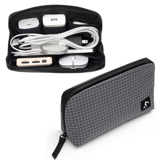 SIMTOP Small Tech Accessory Pouch Cable Organizer Bag, Compact Electronics Travel Case for Charger, Cords, Mouse & Power Bank, Water-Resistant