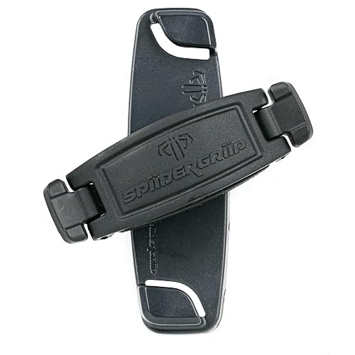 SpiiderGriip 360 Rotating Phone Grip - Flat-Fold Kickstand & Secure Strap - Works with iPhone, Android, Tablets & Cases - Comfortable & Durable
