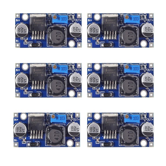 6Pcs LM2596 Power Converter Step Down Module DC to DC Buck Converter 3.2V-35V to DC1.25V-30V Voltage Regulator Power Supply Module LM2596S