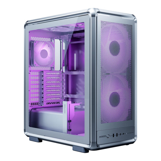 Cooler Master MasterFrame 500 Mesh ARGB ATX Mid-Tower PC Case - High Airflow Premium Aluminum Chassis, Powerful Dual 200mm Intake Fans, Modular Frame