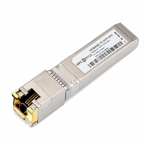 HPC Optics Compatible with Cisco SFP-10G-T-X 10GBASE-T SFP+ Transceiver | 100M/1G/10Gbps Copper RJ-45 30m SFP-10G-T-X-HPC