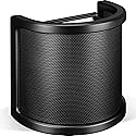 Aokeo Pop Filter, [Upgraded Three Layers] Metal Mesh & Foam & Etamine Layer Microphone Windscreen Cover Handheld Mic Shield Mask,Microphone