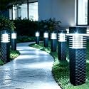 SUNNYPARK Solar Pathway Lights Outdoor, 8 Pack Rattan Pattern Solar Path Lights Waterproof, Outdoor LED Landscape Lights for Walkway, Driveway, Patio
