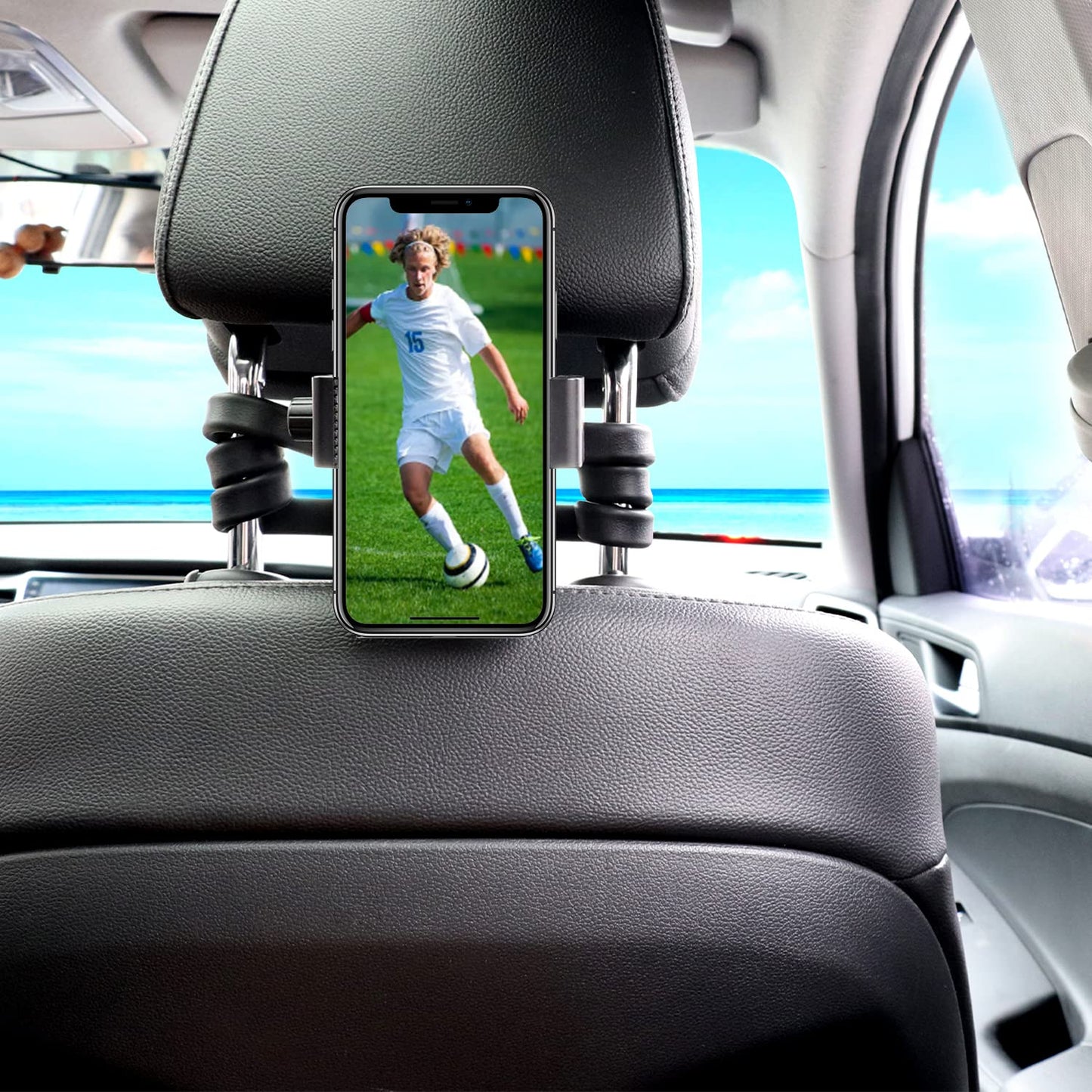 Mippko Portable Flexible Cell Phone Holder Stand for Treadmill/Stroller/Elliptical/Car/Bike/Shopping Cart,Compatible with 3.5~7.5" iPhone/Smartphone