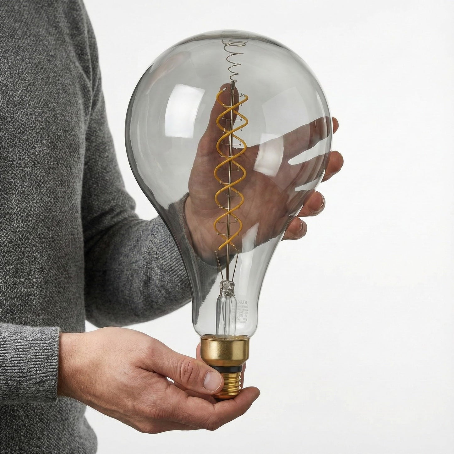 LUXEL GROUP Oversized Edison LED Light Huge Bulb Vintage PS52(PS160) 7W Equivalent 40W - Dimmable 2200K Warm Glow 400 Lumens E26 Base - Large Filament