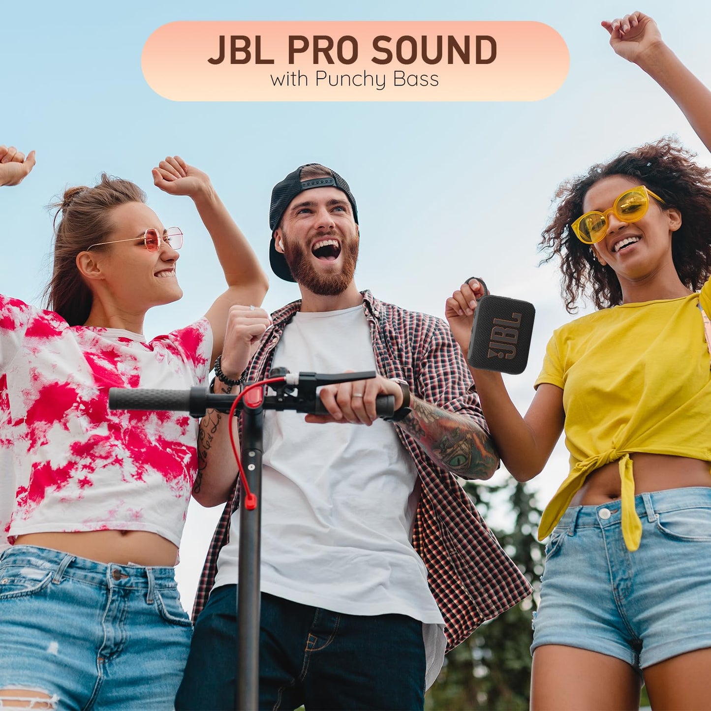 JBL Go 4 Portable Bluetooth Wireless Speaker, IP67 Waterproof and Dustproof Built-in Battery - Red - Boomph's Comprehensive Ultimate Performance Cloth