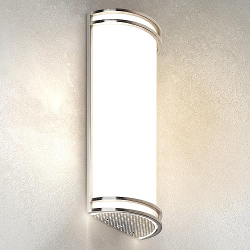 ASD LED Indoor Wall Mount Light Fixture - 18 Inch 25W Modern Interior Nickel Dimmable Wall Sconce Light - ETL 3000K 4000K 5000K Adjustable - Hallway
