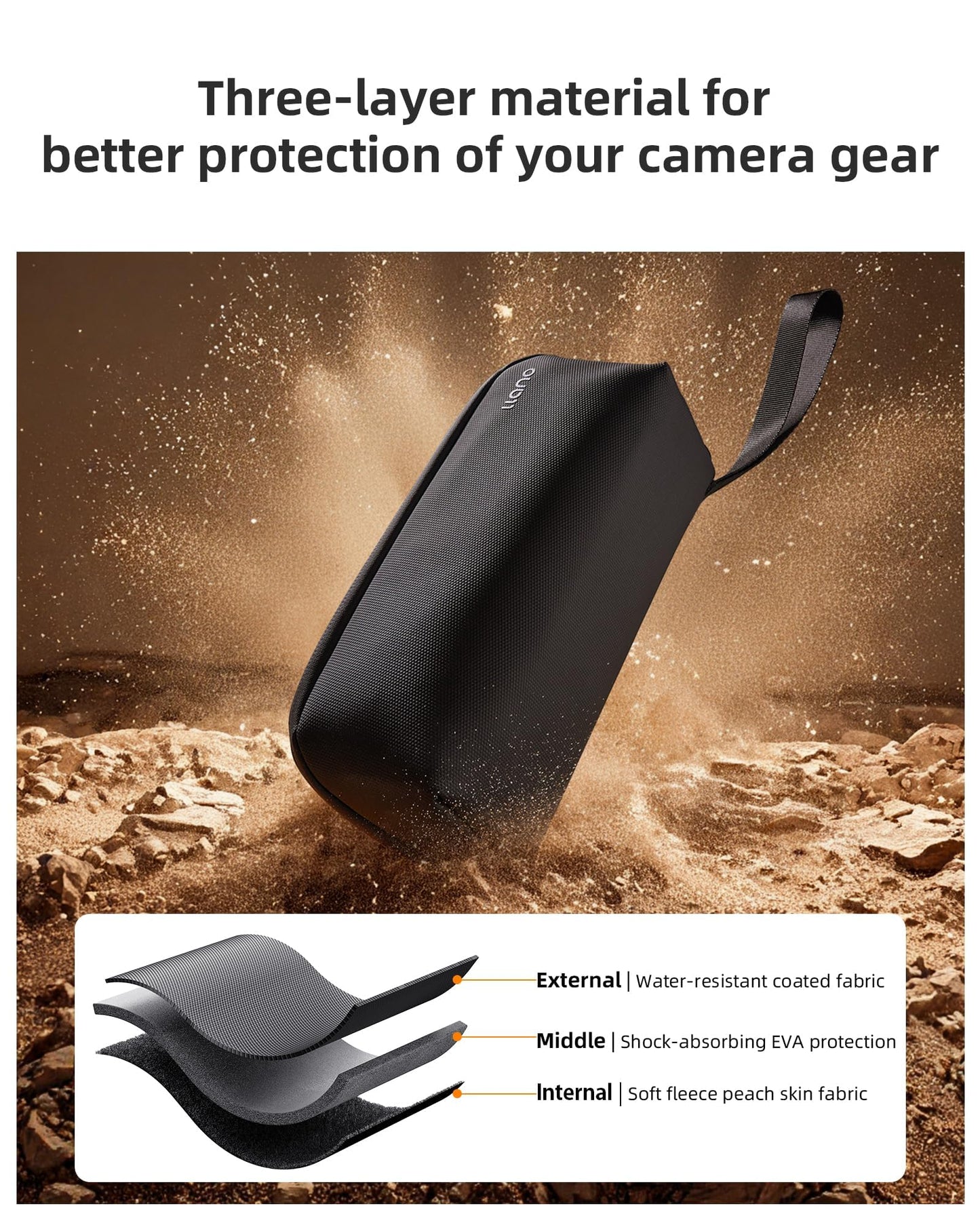 llano Carrying Case bag for DJI Osmo Pocket 3 Creator Combo,Portable Travel Storage Handbag Cover,Lightweight Protective Pouch for Camera