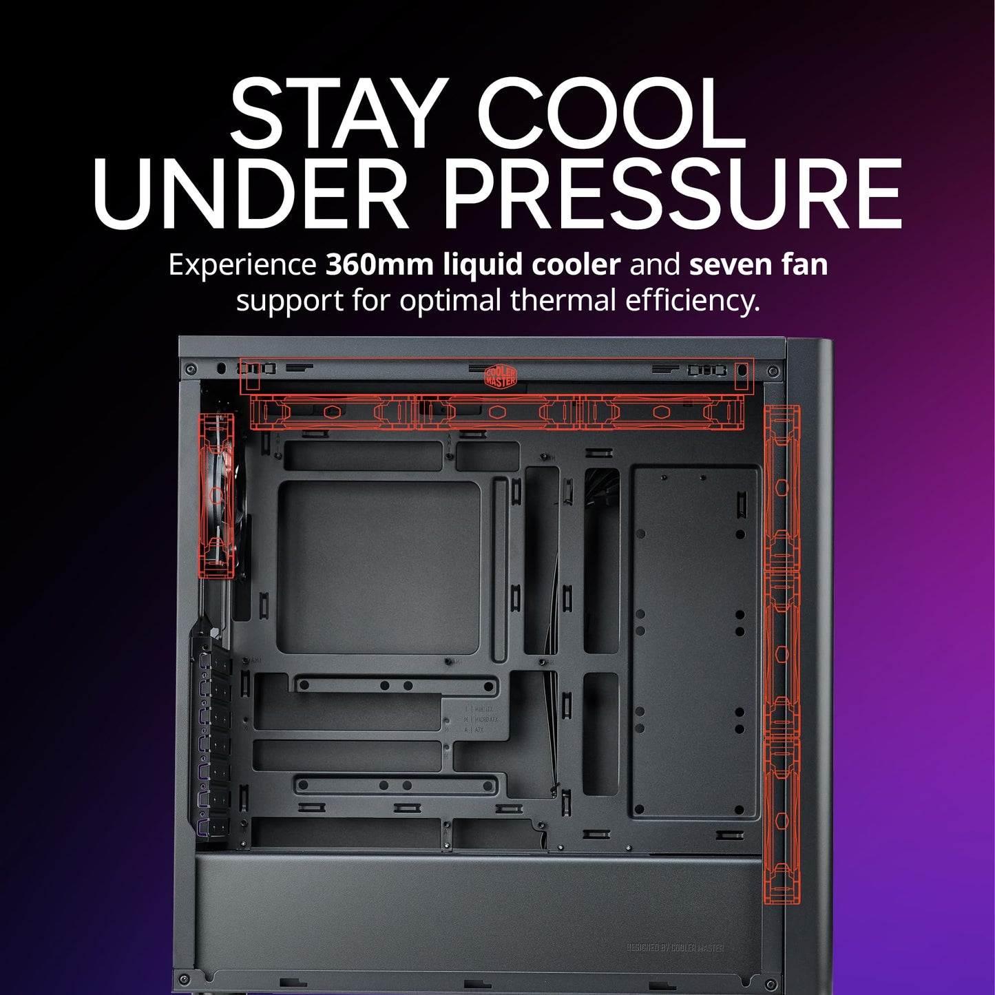 Cooler Master Elite 502 Lite ATX High Airflow Minimalist PC Case, 410mm GPU Max, Compatible RTX 5090|RX 7090 XT, 360mm AIO Max, Type C, Tempered