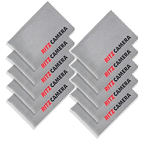 Microfiber Cloth for Electronics (10 Pack) - Cleans Lenses, Glasses, Screens, Cameras, iPad, iPhone, Eyeglasses, Cell Phone, LCD TV Screens and More