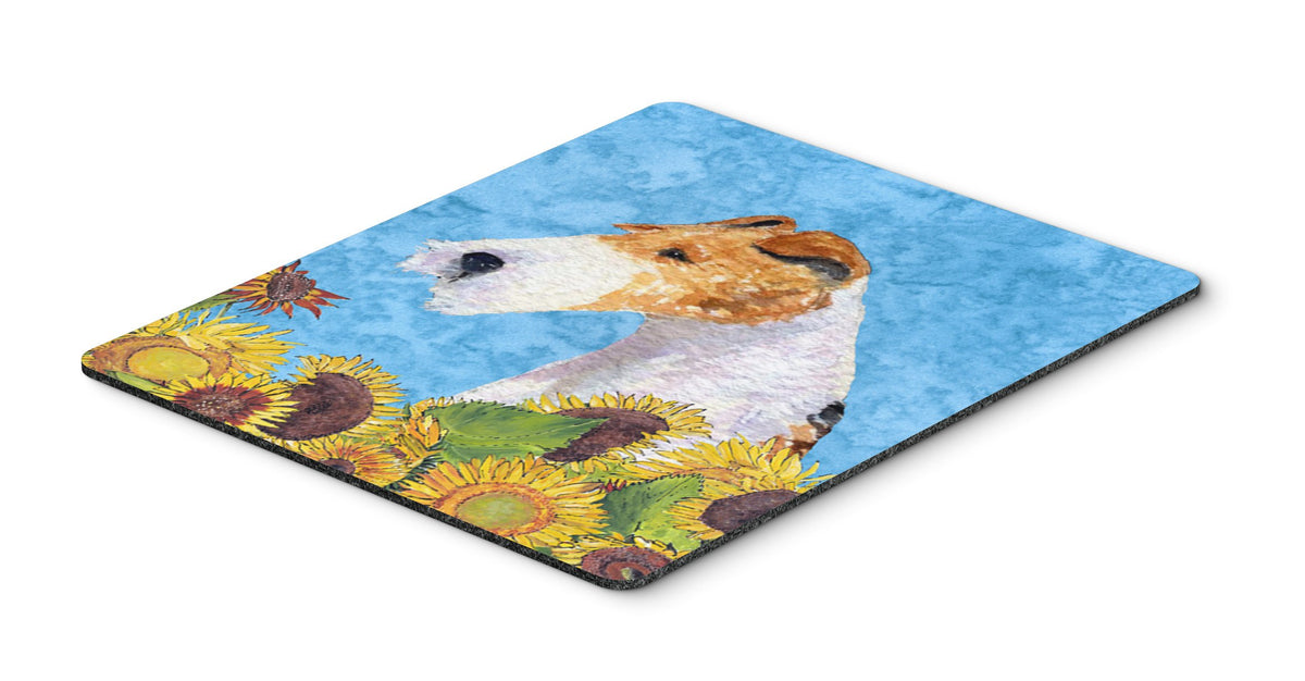 Caroline's Treasures SS4111MP Fox Terrier in Summer Flowers Mouse Pad, Hot Pad or Trivet for Home Office Gaming Working Computers Laptop Mouse