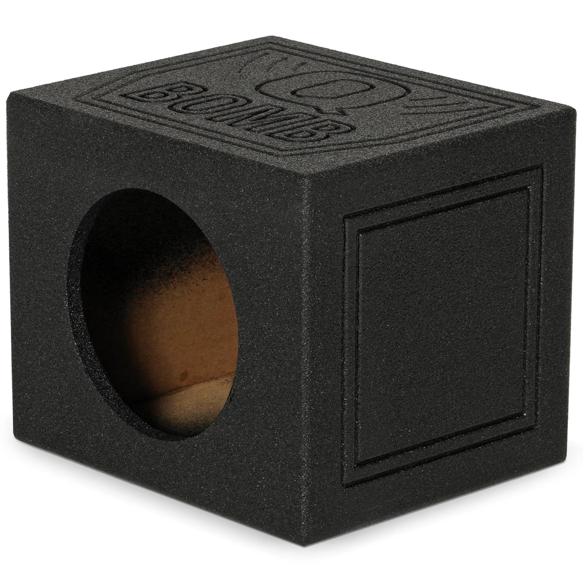 QPower QBOMB Single 10" Sealed Subwoofer Speaker Box, Bed Liner Finish
