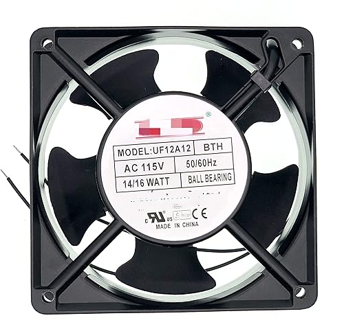 New Aluminum Frame Cooling Fan for MECHATRONICS UF12A12-BTH AC 115V 50/60Hz 120mm Fan 14/16 WATT P/N?UF12A12 Size:120x120x38mm.