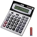 YEBMoo 12 Digit Desktop Calculator with Large LCD Display and Sensitive Button, Dual Solar Power and Battery, Standard Function for Office (YE1200v)