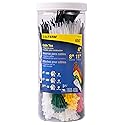 Calterm 71110 4"x8"x11" Nylon Cable Tie, Black & Natural, Assorted