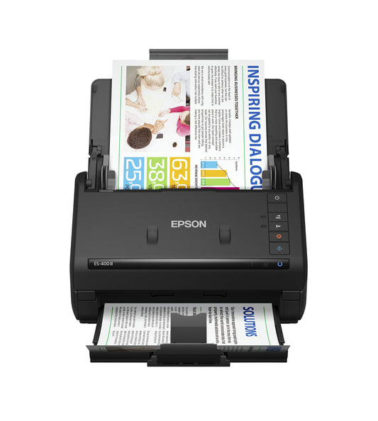 Epson Workforce ES-400 II Color Duplex Desktop Document Scanner for Computers Including PC and Mac with Auto Document Feeder and Image Adjustment