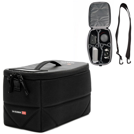 NANUK N-Cubik 17S Camera Bag Insert with Shoulder Strap - Small Water-Resistant Cube - Shockproof Protective Camera Insert for Backpack - Perfect