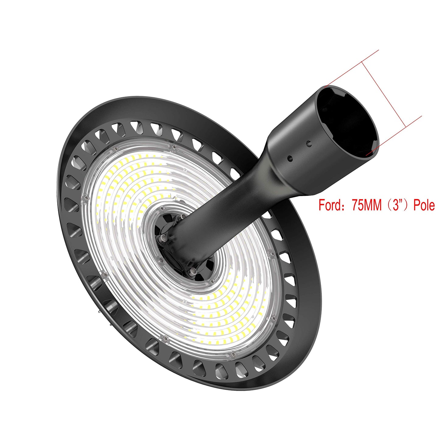 KRLED Post Top 60W LED Circular Area Light Garden Pole Lights