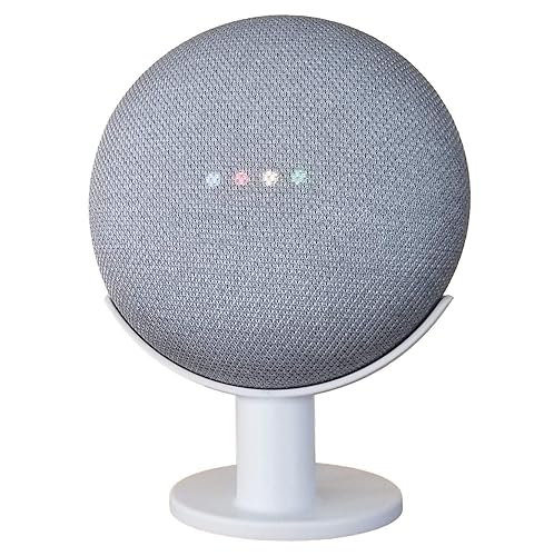 Mount Genie Pedestal for Nest Mini (2nd Gen) and Google Home Mini (1st Gen) | Improves Sound and Appearance | Cleanest Mount Holder Stand for Mini