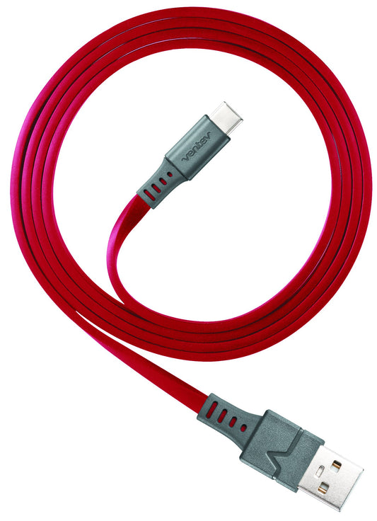 Ventev Chargesync USB Cable | Type A-C, Designed to Support Connector C Devices, Transfer from Device to Most PC or MAC, Flat, Tangle-Free Cable