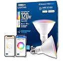 Cree Lighting Connected Max Smart Led Bulb Par38 Outdoor Flood Tunable White + Color Changing, 2.4 Ghz, Works with Alexa and Google Home, No Hub