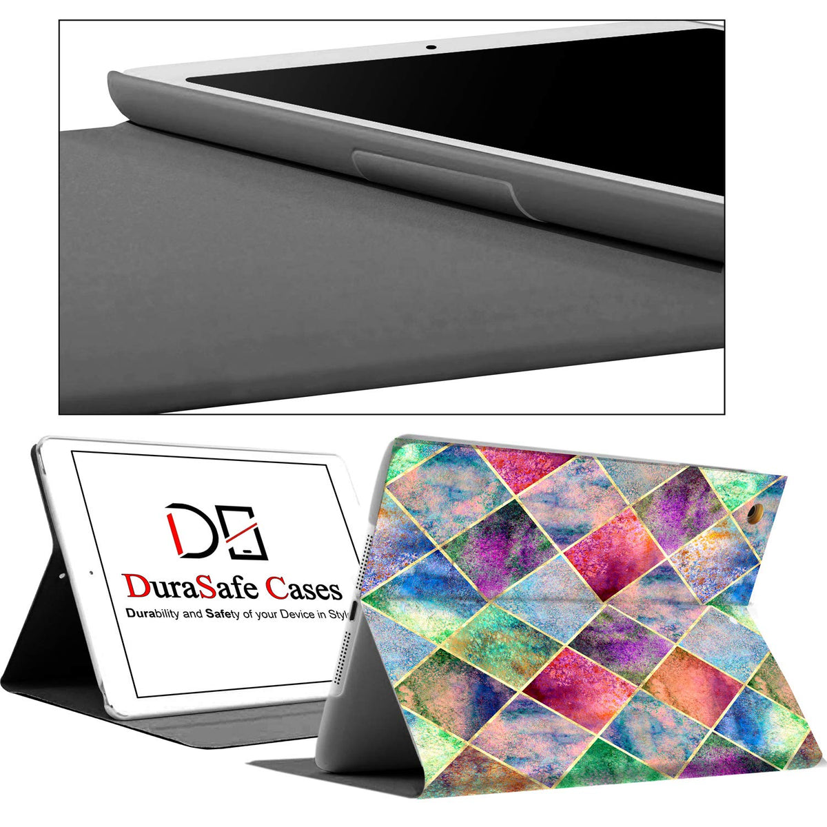 DuraSafe Cases for iPad 7.9 Inch Mini 3 Mini 2 Mini 1 [ Mini 3rd 2nd 1st ] Gen A1599 A1489 A1432 MH3F2LL/A Smart Auto Sleep Wake Adjustable Viewing