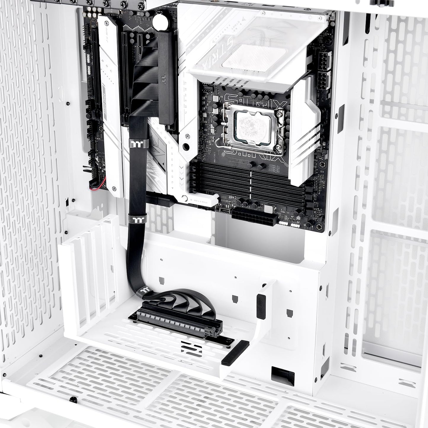 PCIe 4.0 Dual 90°Degree Connectors Riser Cable; 16Gbps High-Speed Transmission; 400mm; EMI Shielding; AC-077-CO1OTN-C1; 3 Year Warranty