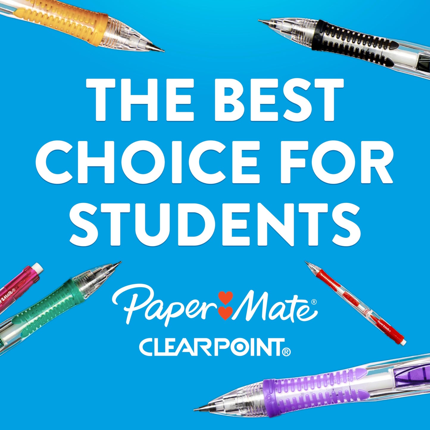 Paper Mate Clearpoint Mechanical Pencils, 0.7mm HB #2 Lead, Assorted Fashion Barrel Colors, 4 Count - Teacher Supplies, College, Note Taking
