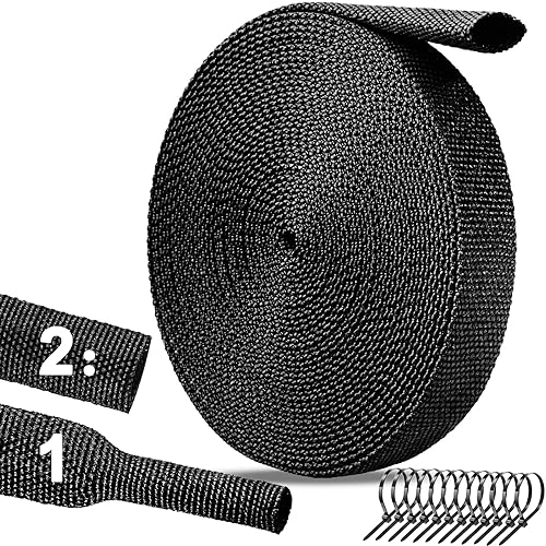 26 Ft-3/8 Inch 2:1 Heat Shrink Wire Loom Braided Cable Sleeves,Heat Resistant Fabric Woven Shrink Tubing Wiring Harness for Protection
