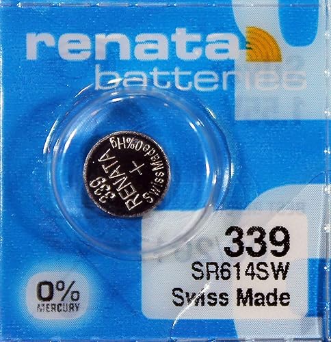 Renata 339 SR614SW Batteries - 1.55V Silver Oxide 339 Watch Battery (2 Count)