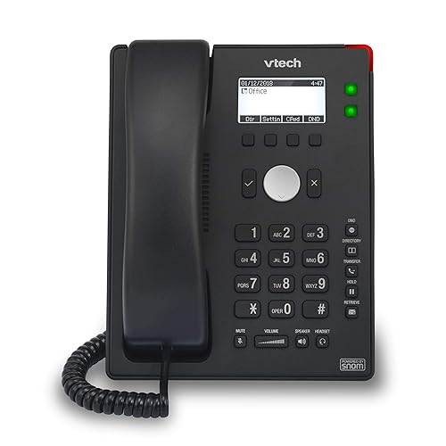 VTECH ET605 ErisTerminal SIP Deskset 2 SIP Accounts | 2.3” 132x64 Mono LCD | 2 paperless PFK | 10/100