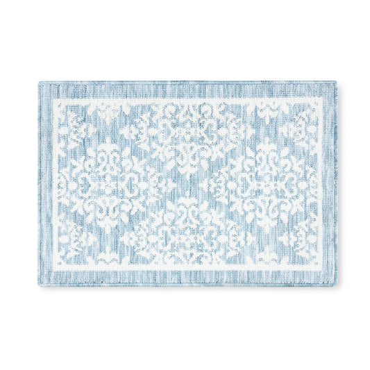 TOWN & COUNTRY EVERYDAY Walker Damask Medallion Everwash™ Washable Multi-Use Decorative Rug, Tufted Kitchen Rug, Low-Profile Door Mat, Bath Rug…