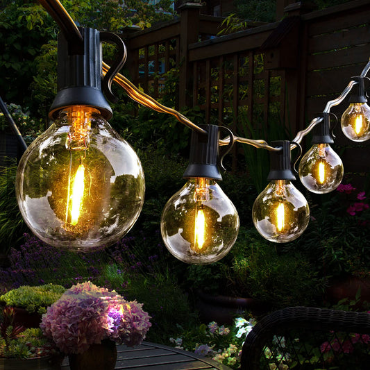 Hidixon 100ft Outdoor String Lights Waterproof Patio Lights,Shatterproof Led Outside Globes UL Listed Exterior, Indoor Lighting Backyard Bistro Party