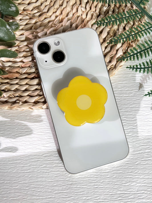 Cartoon Flowers Phone Grip Stand, Cute Clear Cell Phone Holder,Collapsible Cell Phone Accessory, Phone Charms Holder Support with Transparent Base