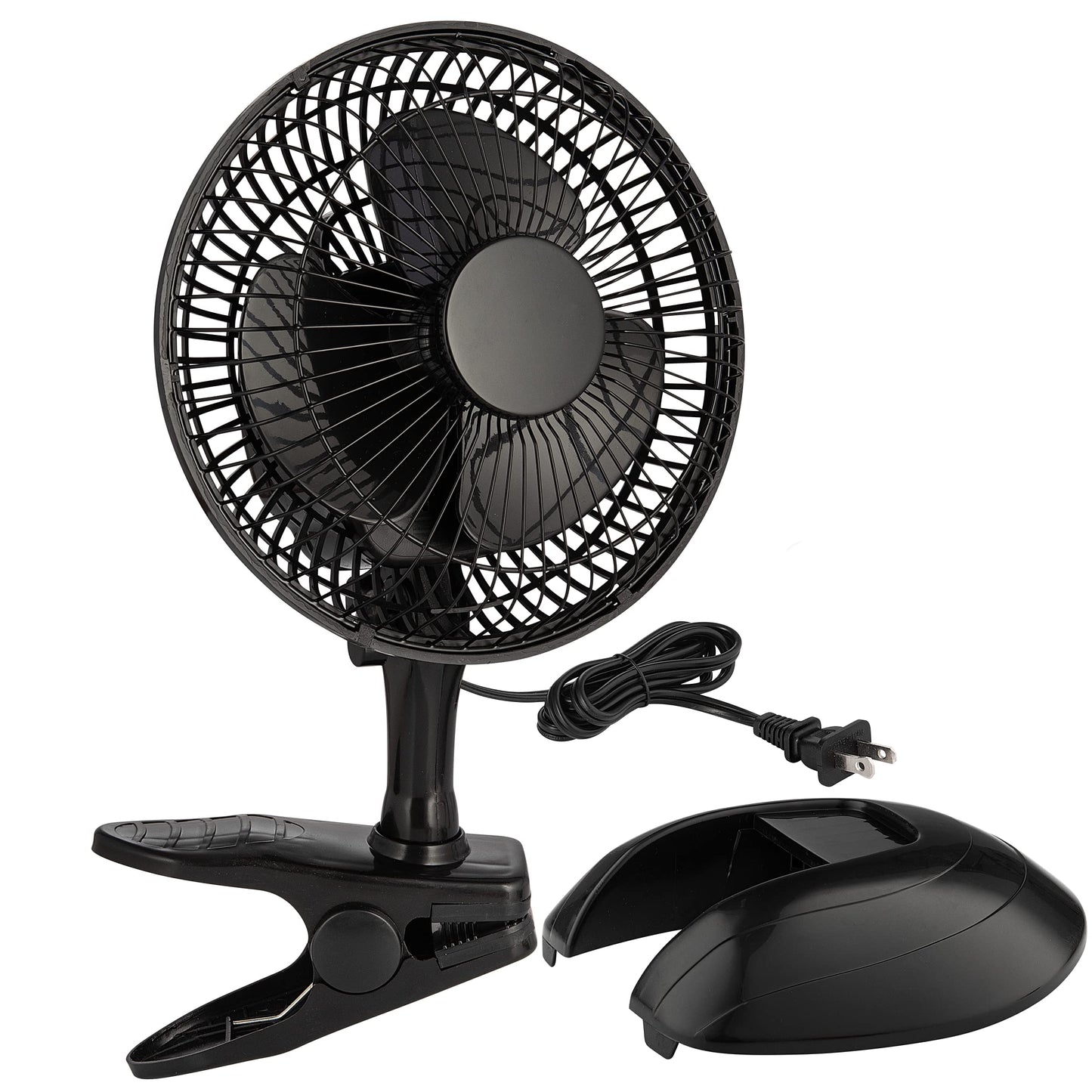 RamPro Portable Desk and Clip on Fan, 6 Inch Fans Small and Quiet Plug In, Small Personal Cooling Fan for Desk Home Bedroom Office, 2 Speed