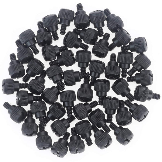 Favordrory 50 Pieces 6#-32x5 Computer Case Thumb Screws, Black
