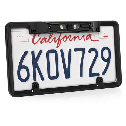 BOYO VTL300CL - Full-Frame License Plate Backup Camera with Parking Lines and LED Lights (Black)