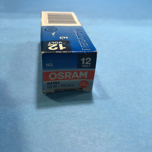 OSRAM SYLVANIA 64151 H3 (31397) 55W 12V PK22S / LEAD WITH SPADE CONNECTOR CLEAR T3 1/4 Halogen