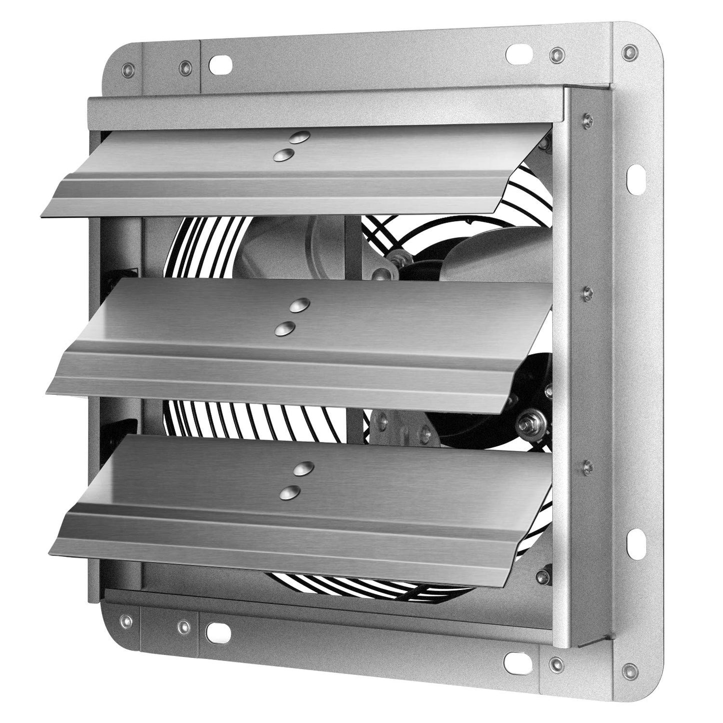 Simple Deluxe 10 Inch Shutter Exhaust Fan Aluminum,High Speed 1650RPM, 820CFM, for Attic, Garage, Louvered Vent, And Greenhouse,1-Pack, Silver