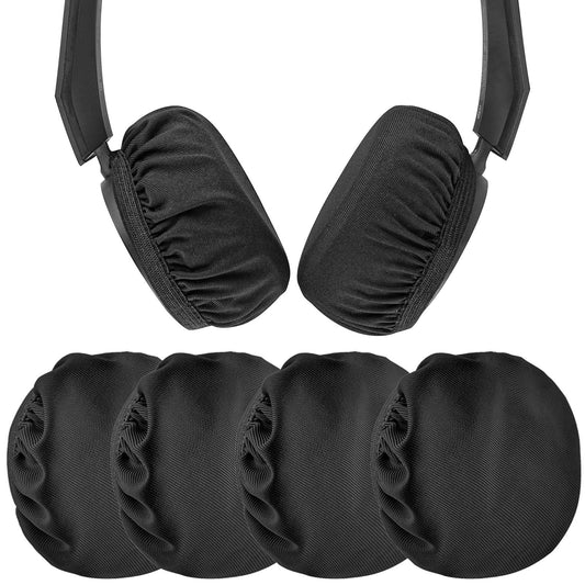 Geekria 2 Pairs Flex Fabric Headphones Ear Covers - Product Safety Certified - Washable & Stretchable Earcup Protectors for Over-Ear Headsets, Sweat