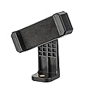 BONFOTO Universal Cell Phone Tripod Mount Adapter,Rotates Vertical and Horizontal, Adjustable with Padded Clip Fits for All Smartphones Compatible